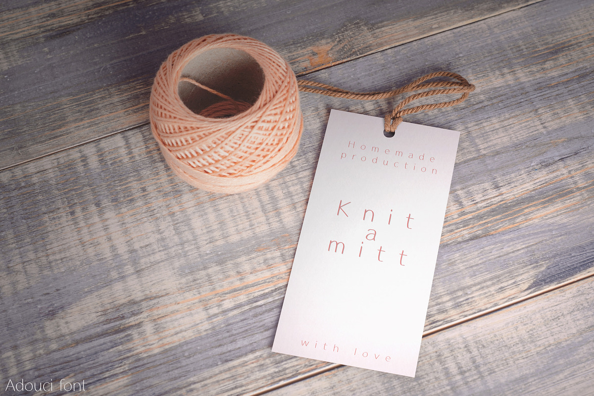 Hand written font. Adouci letters, a Sans Serif Font by Volf Mockups (Photo 5 of 9)