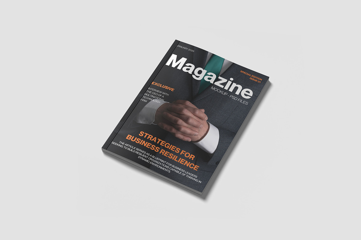 A4 Magazine Mockup Kit, a Books & Magazine Mockup by graphiccrew (Photo 4 of 16)