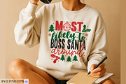 Most Likely To Boss Santa Around SVG, a Seasonal Illustration by mh_arif (Thumbnail 3 of 3)