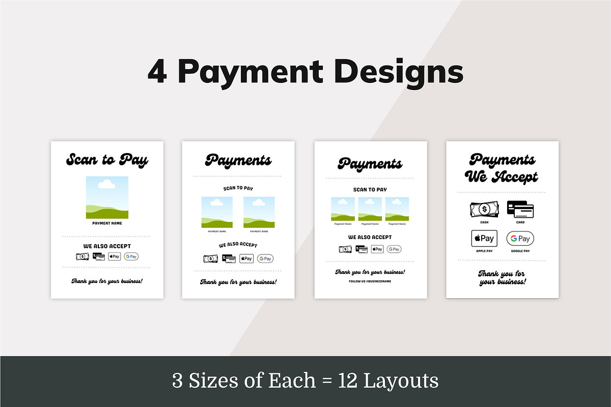Canva Scan to Pay Signage Templates, a Marketing Template by Dandymark (Photo 4 of 7)