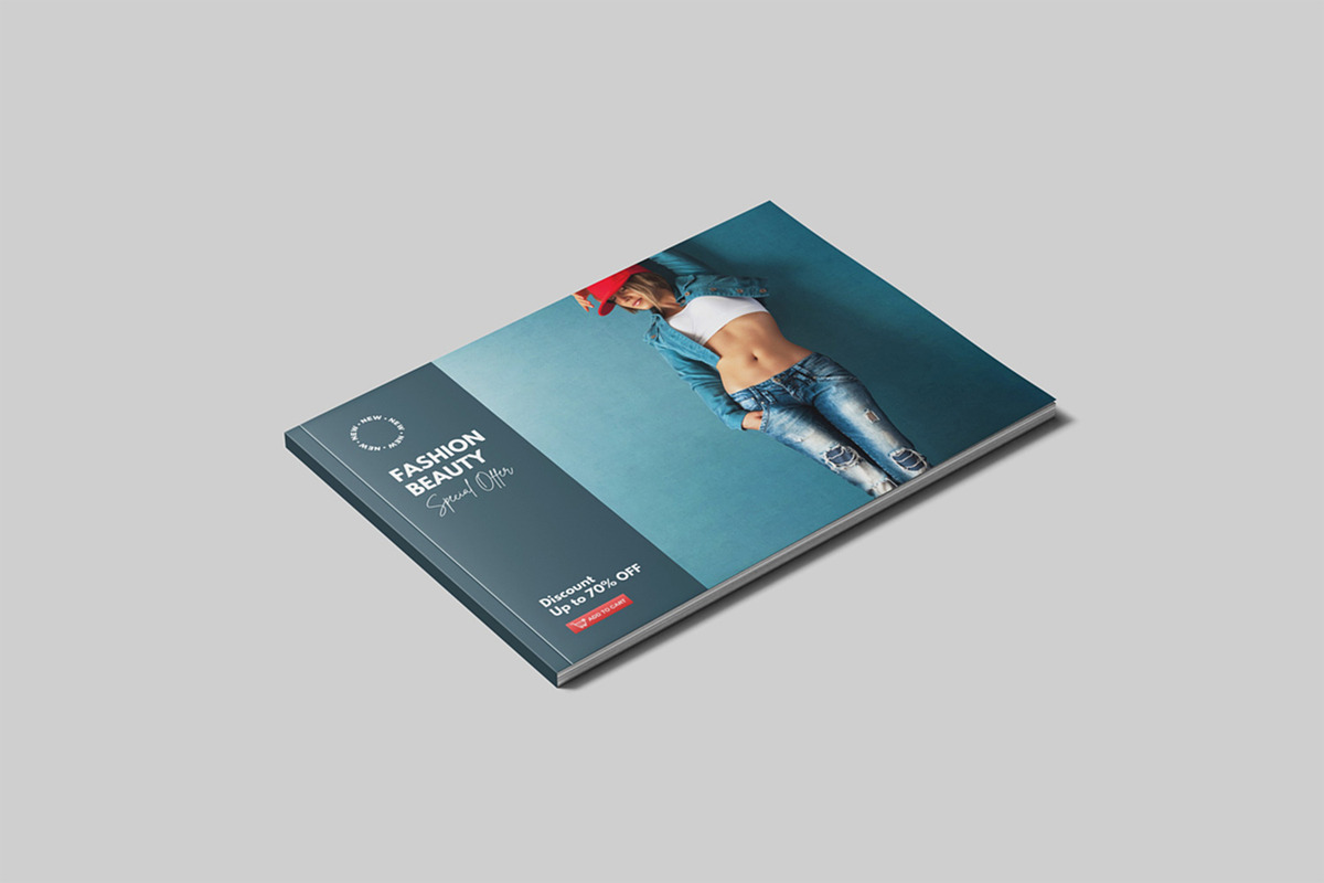 A4 Landscape Magazine Mockup, a Magazine Template by seramoe (Photo 4 of 6)