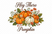 Preppy Hey There Pumpkin Fall Autumn, a Seasonal Illustration by Designking (Thumbnail 1 of 4)