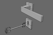 HANDLES SET with key, a Furniture 3D Model by www.3factory.it (Thumbnail 2 of 5)