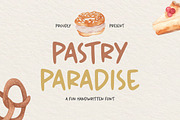 Pastry Paradise - Fun Handwritten, a Handwritten Font by Timurtype (Thumbnail 1 of 7)
