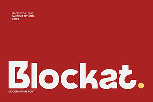 Blockat - Geometric Corporate Font, a Sans Serif Font by Pandeka Studio