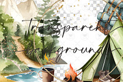 Adventure Awaits & Camping Clipart, an Illustration by BigCakeBee (Thumbnail 2 of 4)