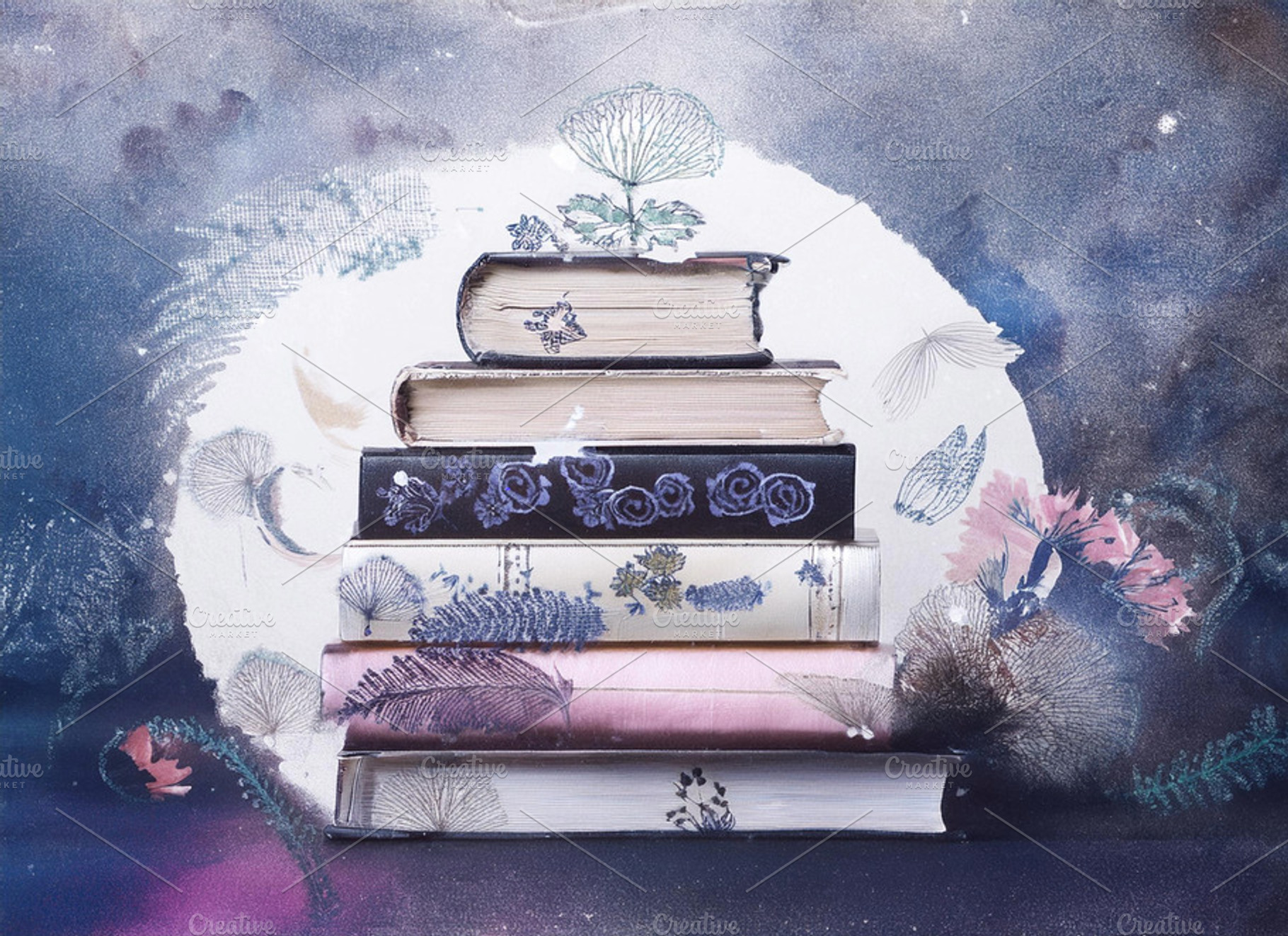 Cottagecore Books 1, a Nature Photo by Coral Antler