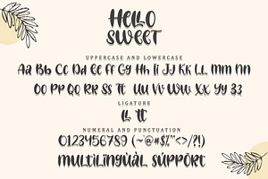 Hello Sweet - Display Font