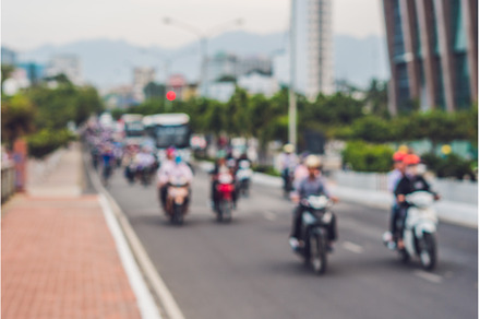Blurred picture of motorcycles on, a Sports & Recreation Photo by Elizaveta Galitskaya