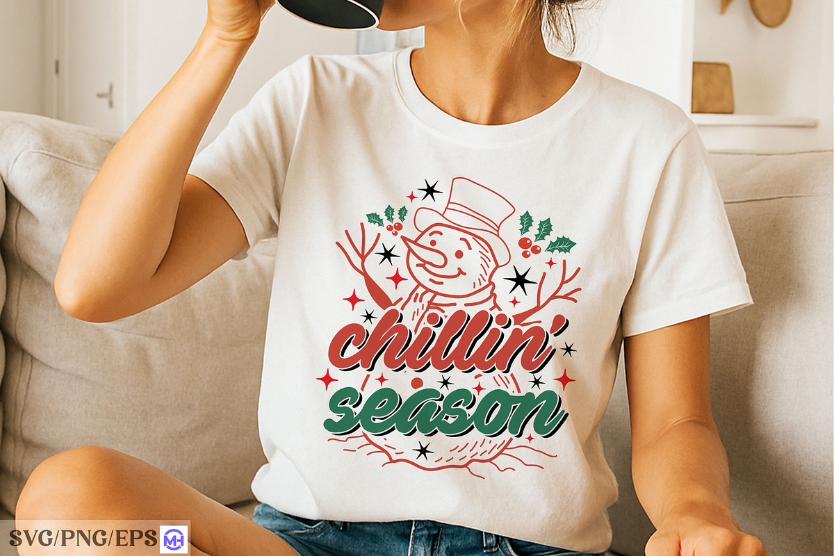 Chillin' Season Christmas Hand-Drawn, a Graphic by mh_arif (Photo 3 of 4)