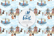 Vintage Beach Nautical Patterns, a Pattern Graphic by KaramfilaS (Thumbnail 11 of 19)