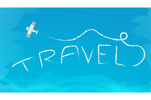 small white airplane write letters, an Object Illustration by IfH