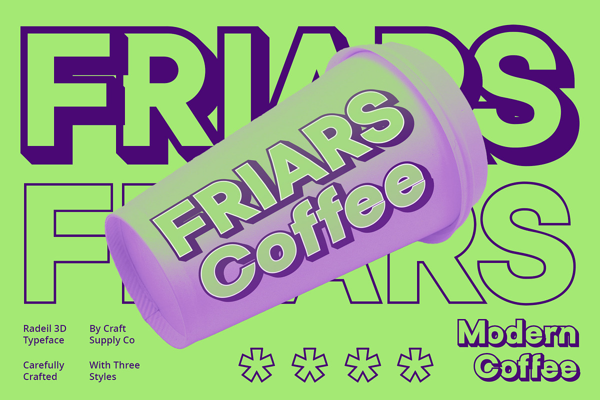 Radeil 3D, a Sans Serif Font by Craft Supply Co. (Photo 8 of 8)
