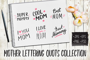 Mother hand lettering collection
