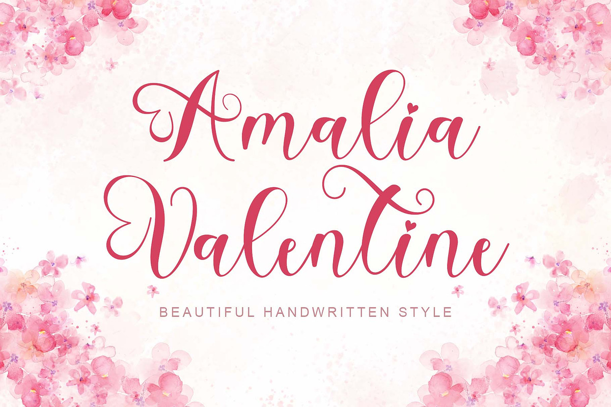Amalia Valentine, a Script Font by Yoga Letter (Photo 1 of 6)