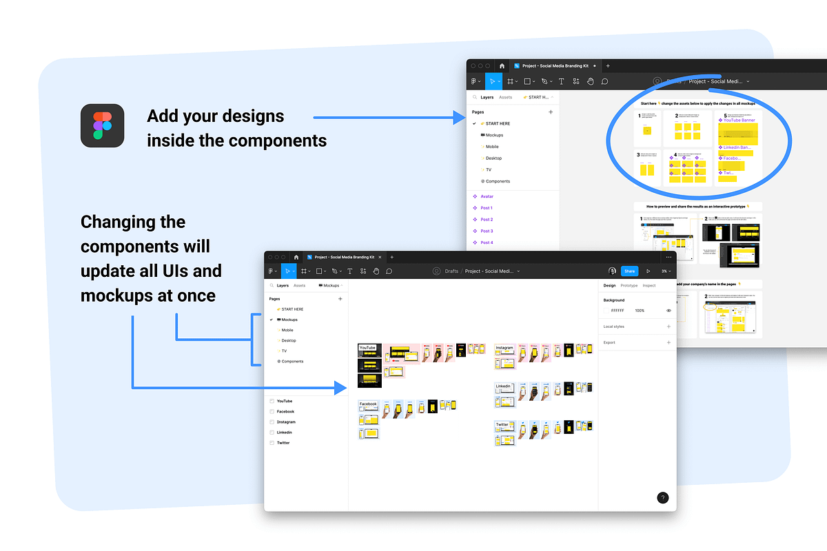 Social Media Branding Kit PSD Figma, a Social Media Template by Vitor Heinzen (Photo 2 of 33)