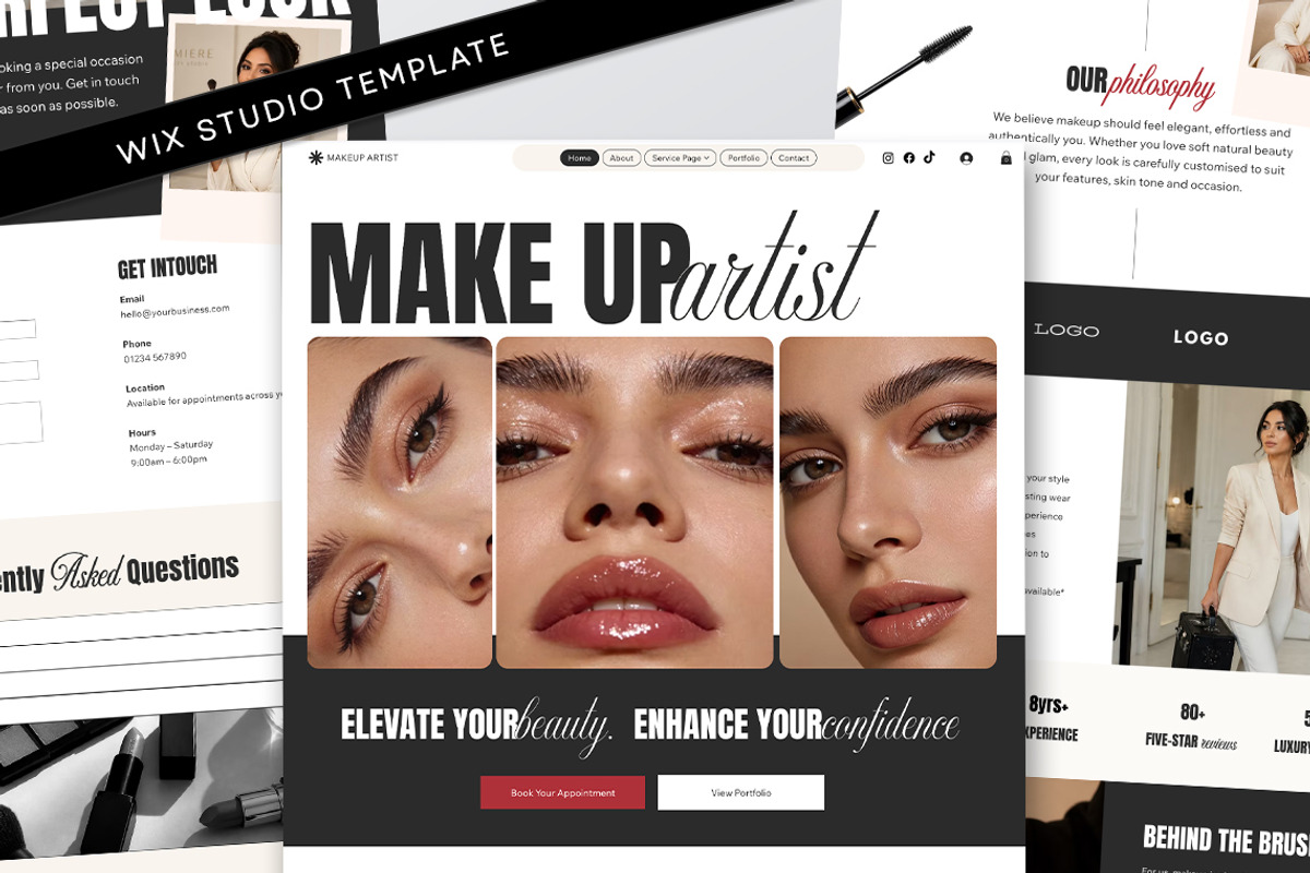 Makeup Artist Wix Studio Template, a Wix Template by Template Twist Shop (Photo 1 of 10)