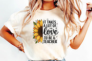 Sunflower Teacher Sublimation Design, a Seasonal Illustration by DreamPrint404 (Thumbnail 6 of 6)