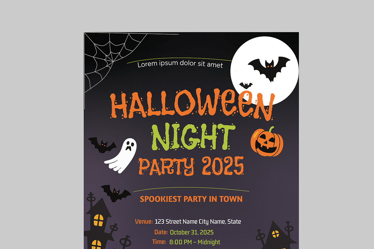 Halloween Party Flyer Template preview 4