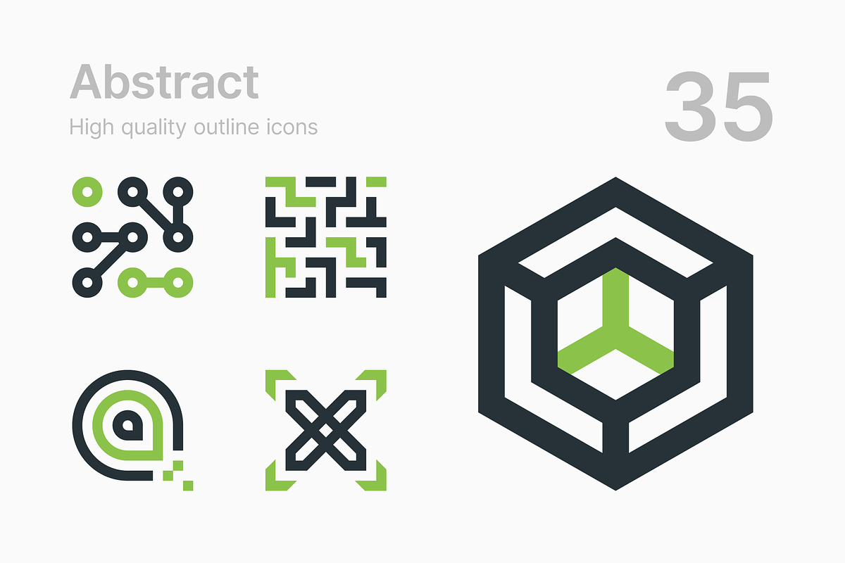 Abstract Icons, an Outline Icon by EDT.Graphics