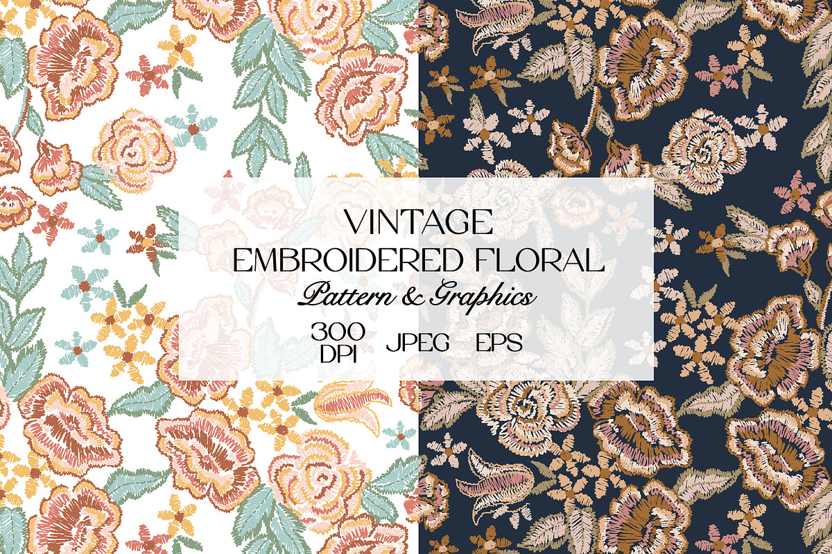 Vintage Floral Seamless Pattern, a Pattern Graphic by StudioGlouna (Photo 1 of 9)