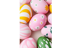 Colorful decorative easter eggs with, an Arts & Entertainment Photo by Lermont51