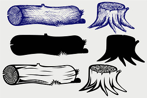 Cross Section Of Tree Stump SVG