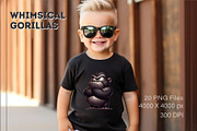 Whimsical cartoon gorillas. T-Shirt, an Animal Illustration by KENO Mascots (Thumbnail 7 of 8)