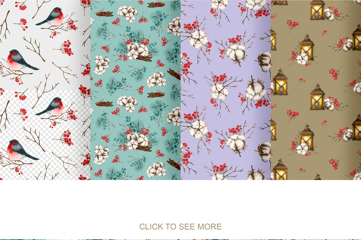 Cozy winter. Watercolor set, a Decorative Illustration by Ola_Vola (Photo 4 of 5)