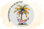 Whimsical Summer Palm Tree Clipart B, an Illustration by SVGArt (Thumbnail 6 of 9)