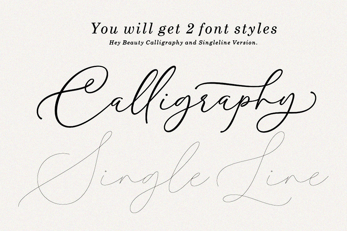 Hey Beauty - Modern Calligraphy font, a Script Font by Subectype Studio (Photo 3 of 7)