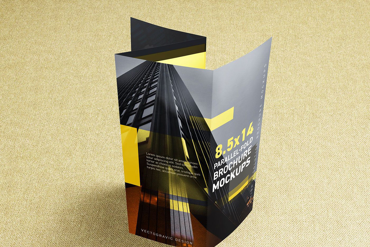 8.514 Parallel-fold Brochure Mockup, a Books & Magazine Mockup by Vectogravic Design (Photo 5 of 7)