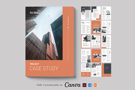 Case Study Brochure, MS Word, Canva, a Brochure Template by Niofix