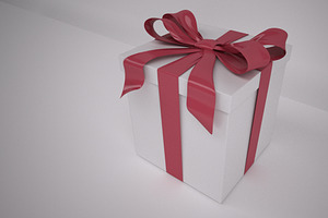 Gift Box With Knotted Bow