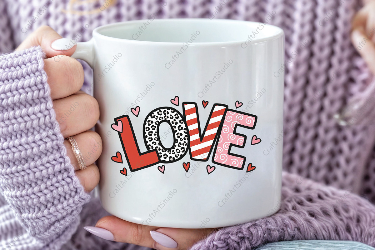 Valentine Love Valentines PNG, an Illustration by CraftArtStudio (Photo 3 of 4)