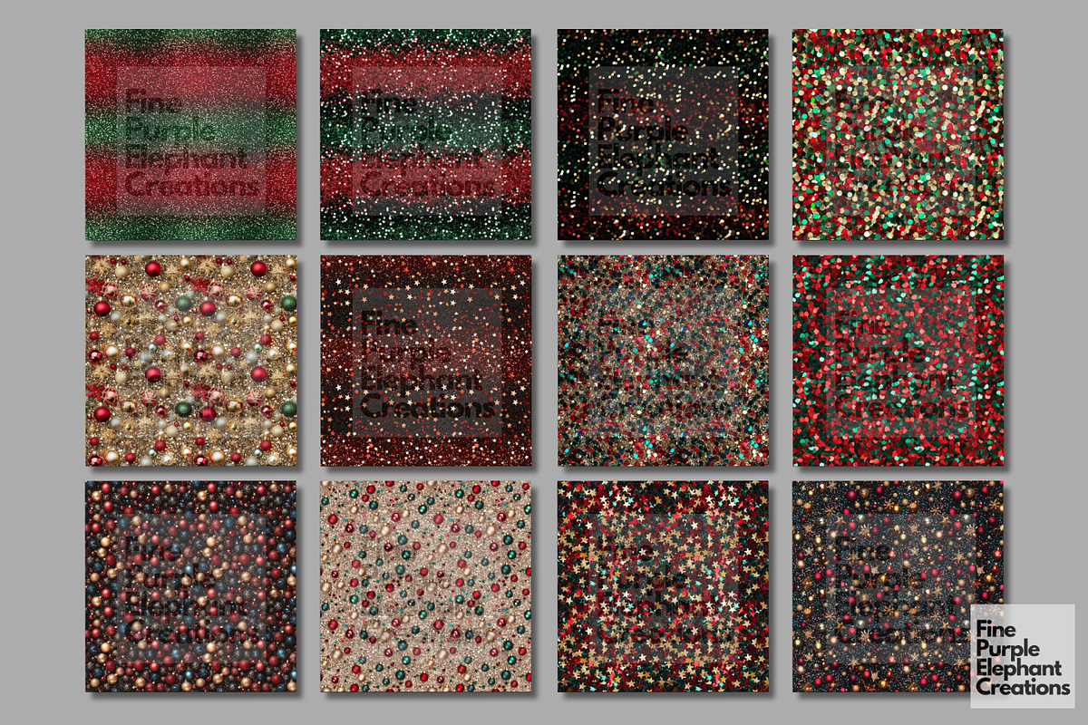 Christmas Holiday Ornament Glitter, a Texture Graphic by Fine Purple Elephant (Photo 5 of 5)