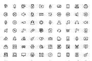 200 Music and video Hand Drawn, an Icon by Dinosoftlabs (Thumbnail 2 of 2)