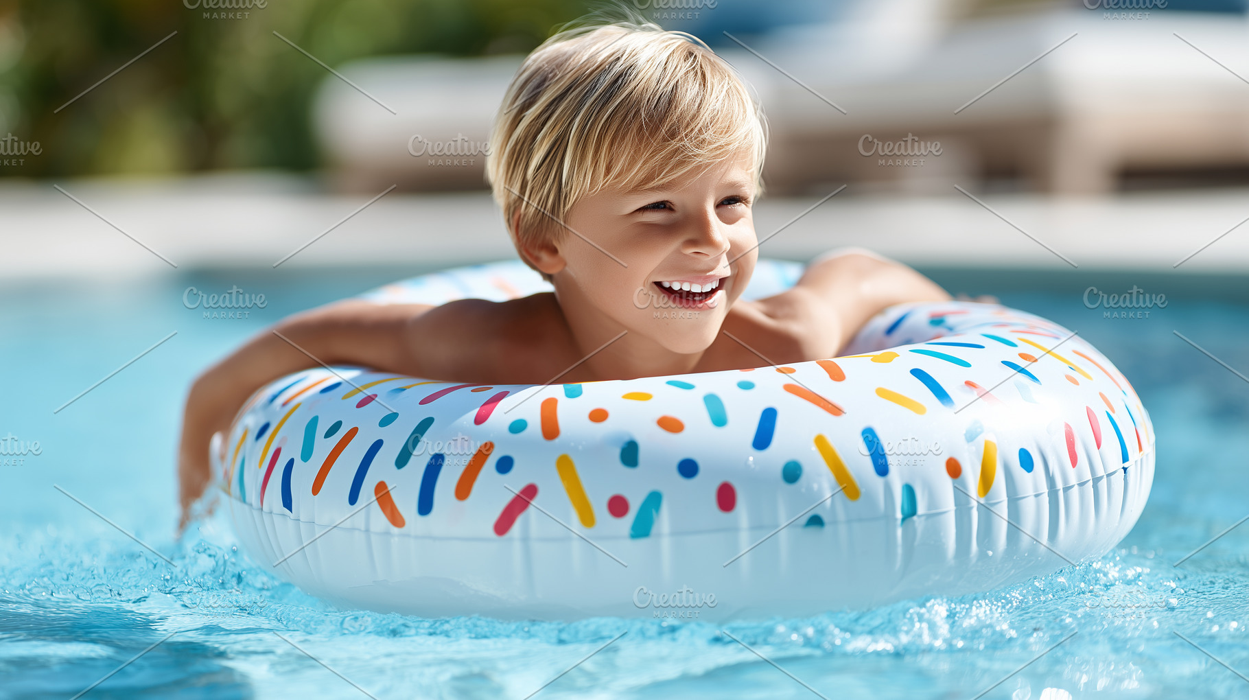 Happy young boy with blond hair, a Person Photo by MistyDay