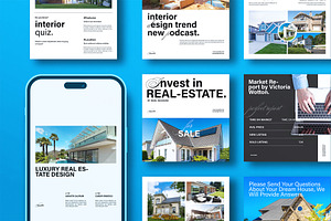 Luxury Real Estate Post Template, a Social Media Template by E-Type