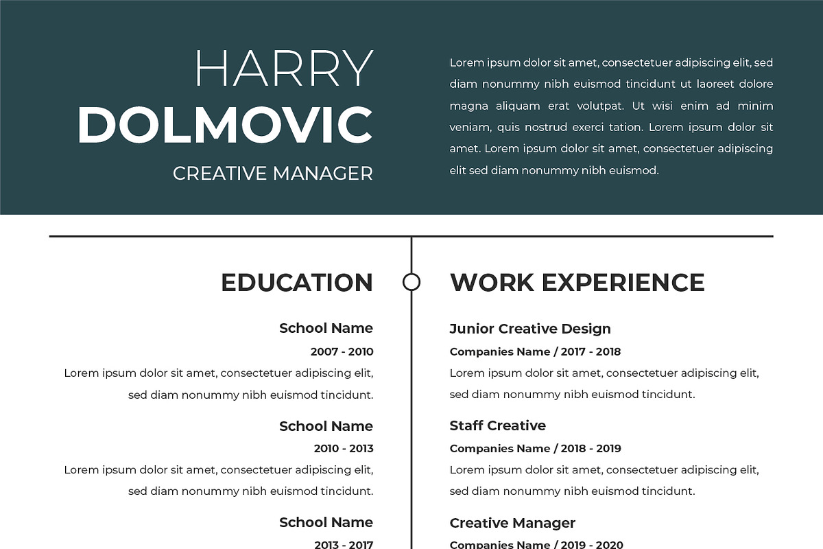 Clean Modern Resume Template, a Resume Template by Jiwstudio (Photo 2 of 2)