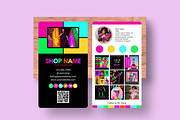 Business Card Template Neon, a Business Card Template by SunshineStudioBoutique (Thumbnail 7 of 10)