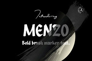Menzo - Bold brush marker font