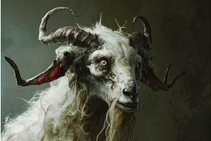 Bathomet Goat Demon. Generate Ai