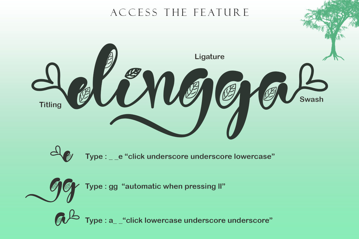 Green Love, a Script Font by Yoga Letter (Photo 7 of 9)