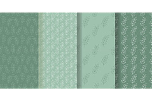 Set of botanical patterns with leafy, an Object Illustration by Tati_Kli