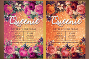Floral Birthday Invitation, a Card Template by KiraYamato Design Studio (Thumbnail 3 of 4)