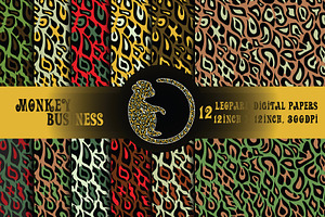 Leopard digital papers,Cheetah print