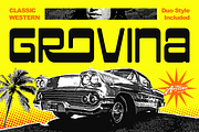 Grovina, a Sans Serif Font by Artisan Themes (Thumbnail 1 of 11)