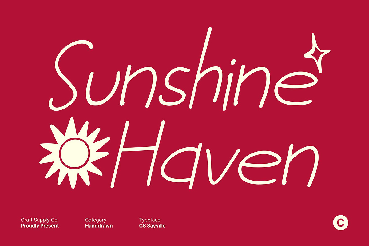 CS Sayville – Handwriting Font, a Handwritten Font by Craft Supply Co. (Photo 7 of 8)