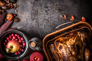Thanksgiving dinner background.